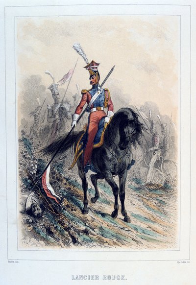 レッドランサー、1859年。 作： Auguste Raffet