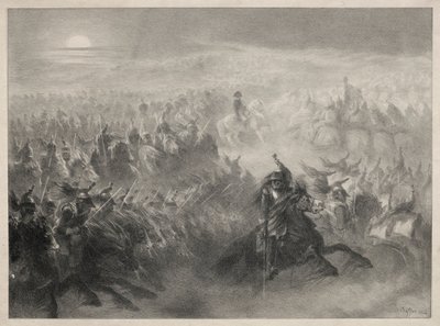 1816年夜のレビュー。 作： Auguste Raffet