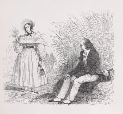 ベランジェの全作品からの人々の娘、1836 作： Auguste Raffet