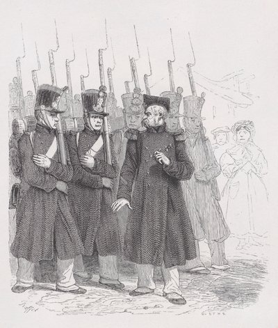 ベランジェ全集、1836年からの古い伍長。 作： Auguste Raffet
