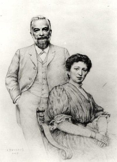 アドルフ・ジロードン（1849-1929）と彼の妻、クレア、1907 作： Auguste Raynaud