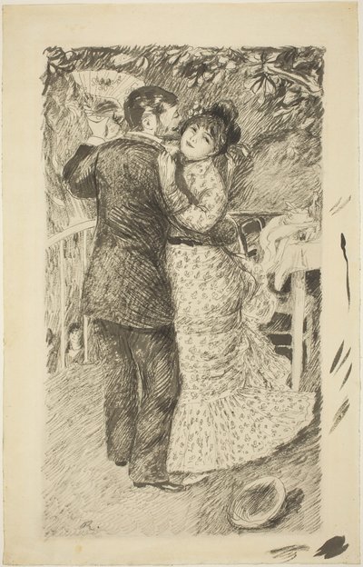 田舎で踊る 作： Auguste Renoir