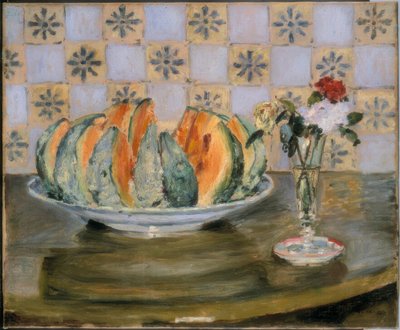 メロンと花瓶のある静物 作： Auguste Renoir
