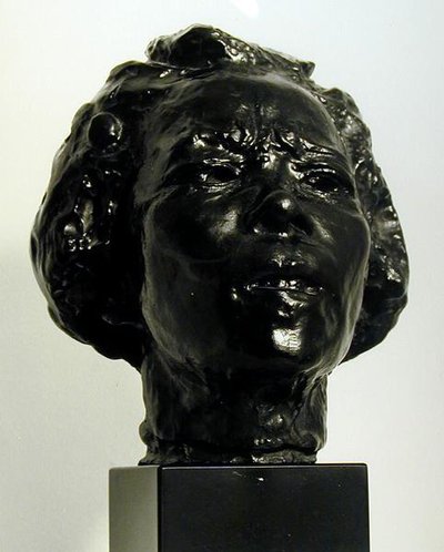 Hanoko（ブロンズ）（モノクロ写真） 作： Auguste Rodin