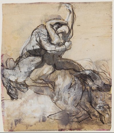 若い男を誘拐するケンタウロス 作： Auguste Rodin