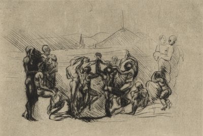 La Ronde、1883年頃（ドライポイント） 作： Auguste Rodin