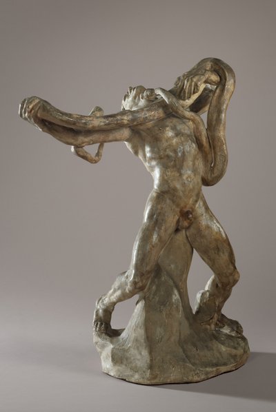 蛇を持つ男、1886年頃 作： Auguste Rodin