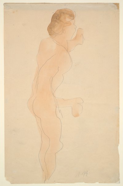 ヌード立ち、側面と背面 作： Auguste Rodin