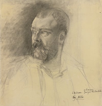 オクターブ・ミルボーの肖像1848-1917年、1893年 作： Auguste Rodin