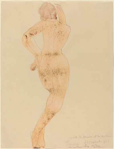 アクション中の女性像の背面図 作： Auguste Rodin