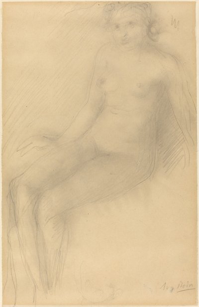 着席女性ヌード 作： Auguste Rodin