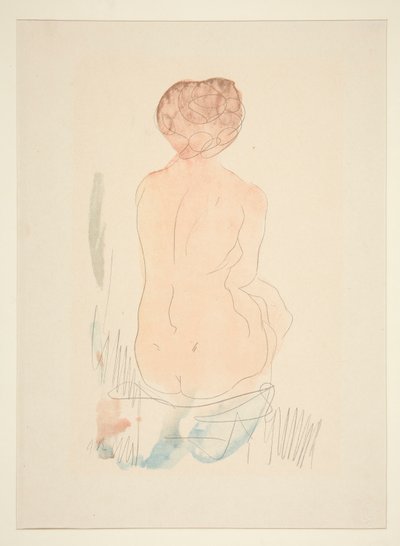 後ろから見たヌード着席 作： Auguste Rodin