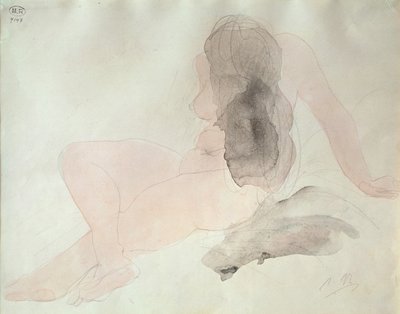 乱れた髪の着席ヌード 作： Auguste Rodin