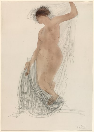 ドレープのあるスタンディング・ヌード 作： Auguste Rodin