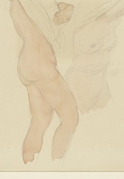 2 人の女性がシャツを脱いでいる学習シート 作： Auguste Rodin