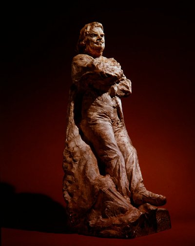 フロックコートのバルザックの研究、1892年から95年（石膏） 作： Auguste Rodin