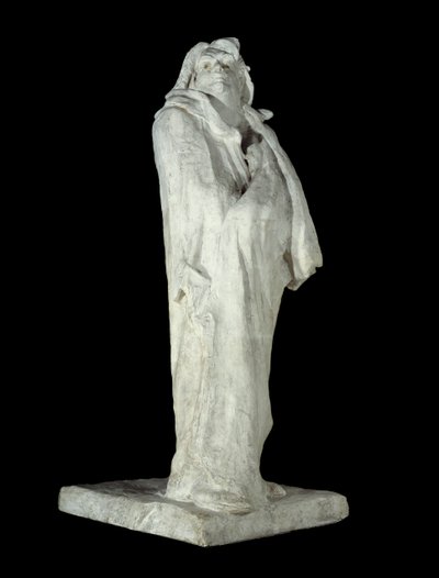 フランスの作家、オノレ・ド・バルザック（1799-1850）。オーギュスト・ロダン（1840-1917）による石膏彫刻 1898年 パリ、オルセー美術館 作： Auguste Rodin