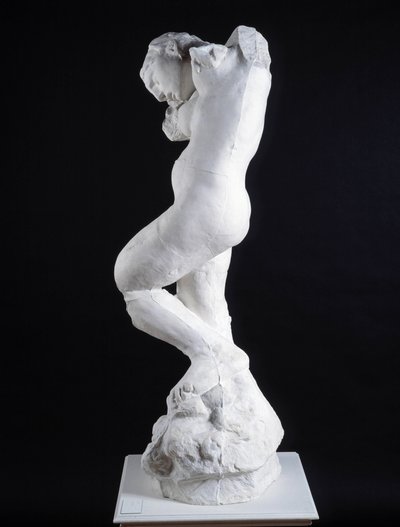 横顔から見た内なる声の彫刻（大理石 作： Auguste Rodin
