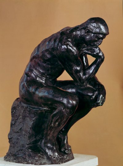 考える人 オーギュスト・ロダン（1840-1917）のブロンズ像。 作： Auguste Rodin