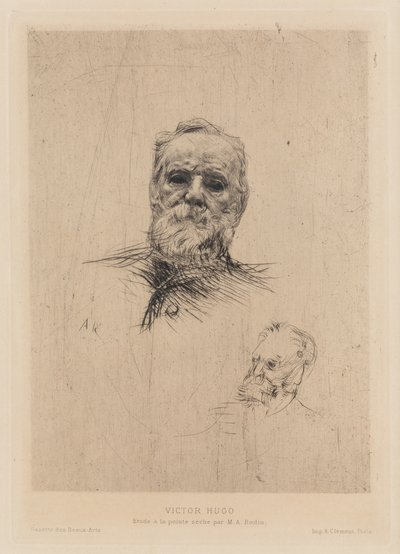 ヴィクトル・ユーゴー、1886年。 作： Auguste Rodin