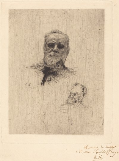 ヴィクトル・ユーゴー、デ・フェイス 作： Auguste Rodin