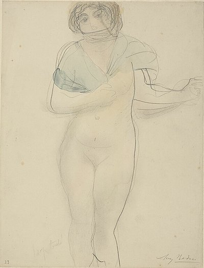 ショールを羽織る女性 作： Auguste Rodin