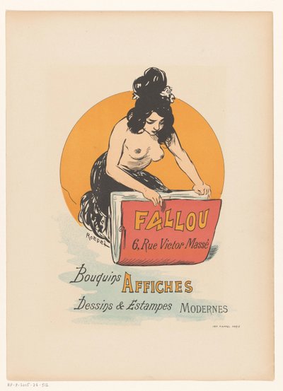 パリの本と版画の店 Fallou のポスター 作： Auguste Roedel