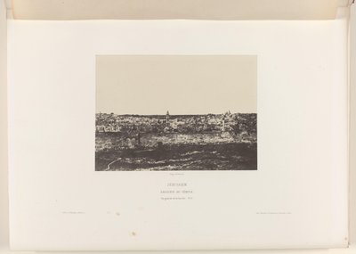 Gezicht op Jeruzalem, met de ommuring van de tempel エルサレム。 神殿の囲い。 東面全景（天体タイトル） 作： Auguste Salzmann