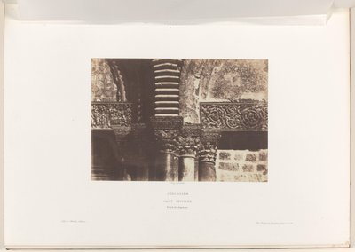 Kapitelen van de Heilig Grafkerk, ジェルザレム エルサレム。 聖墳墓。 大文字の詳細 (オブジェクトのタイトル) 作： Auguste Salzmann