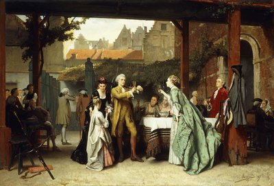 受賞者の乾杯、1870 作： Auguste Serrure