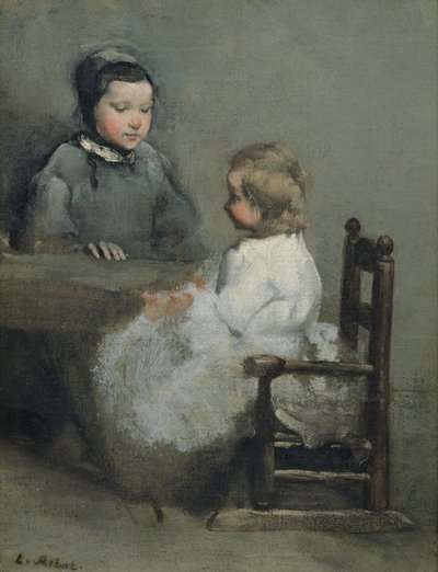 二人の姉妹 作： Auguste Theodule Ribot