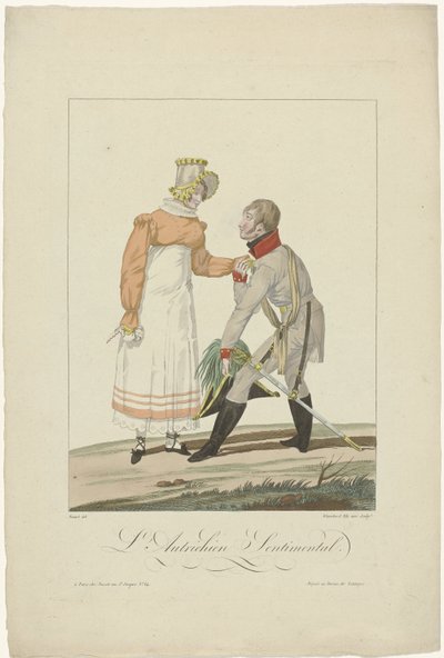 1815年のパリの同盟国：オーストリアのセンチメンタル 作： Auguste Thomas Marie Blanchard