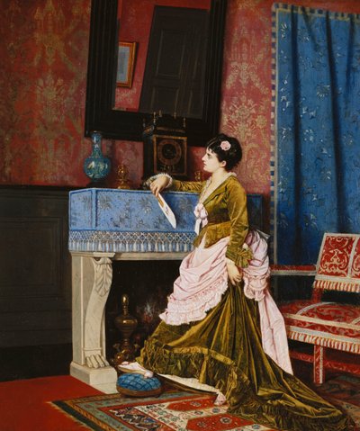 瞬間の反射、1875 作： Auguste Toulmouche