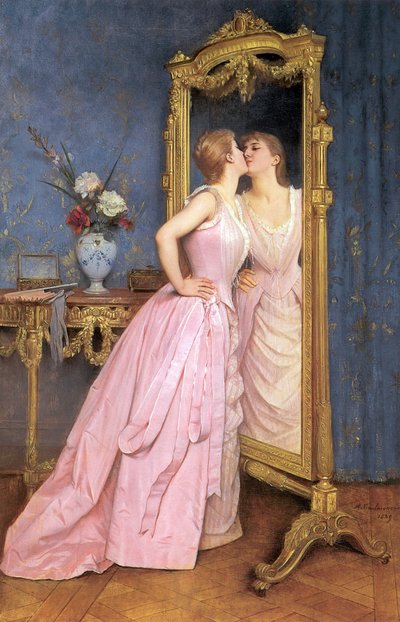虚栄心、1889年頃 作： Auguste Toulmouche