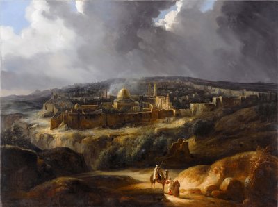 ヨサファト山から見たエルサレム 作： Auguste de Forbin