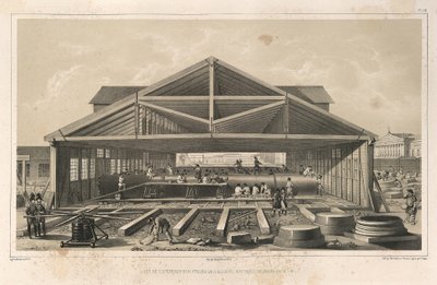 Stone Masons Workshop From：The Construction of the Saint Isaacs Cathedral、1845 作： Auguste de Montferrand