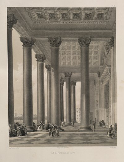 聖イサアク大聖堂の北の門出典：聖イサアク大聖堂の建設、1845 作： Auguste de Montferrand