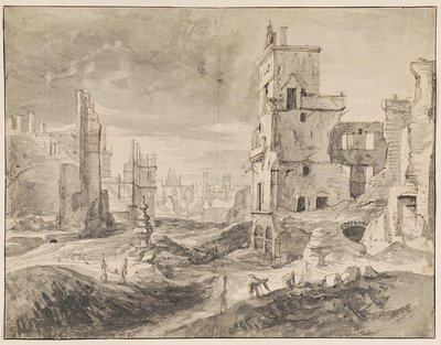 1695年の砲撃後のブリュッセル 作： Augustin Coppens