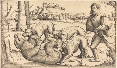 ベアハント、1545年。 作： Augustin Hirschvogel