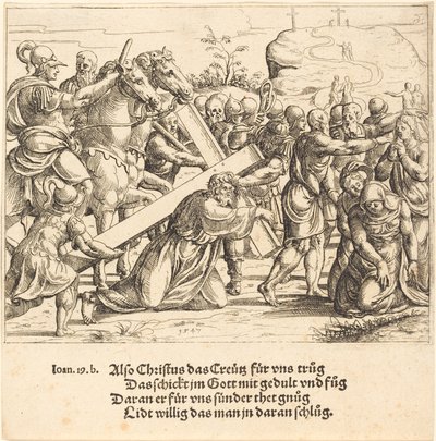 十字架を背負ったキリスト、1547年。 作： Augustin Hirschvogel