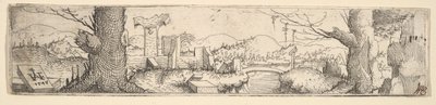 風景、1545年。 作： Augustin Hirschvogel