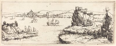 帆船のある風景 作： Augustin Hirschvogel