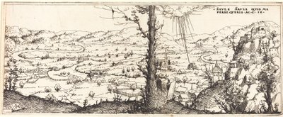 聖パウロの改宗のある風景 作： Augustin Hirschvogel