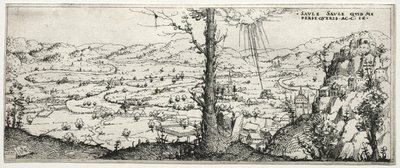 1545年、サウルスの回心のある風景。 作： Augustin Hirschvogel