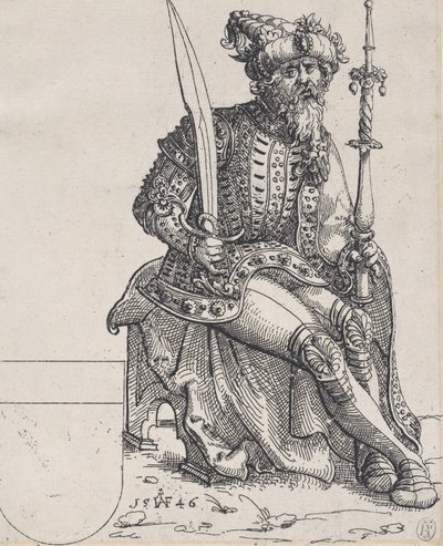 マクシミリアン 1 世、ヘルバースステインより、Rerum Muscoviticarum Commentarii、1546 年。 作： Augustin Hirschvogel