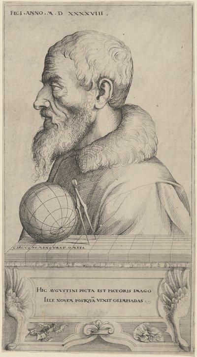 自画像、1548 作： Augustin Hirschvogel