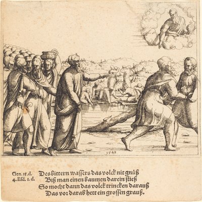 主はマラの水を甘くします, 1548. 作： Augustin Hirschvogel