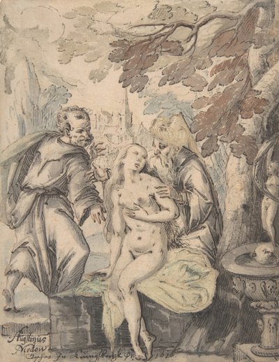 スザンナと長老、1622-60。 作： Augustin Medow