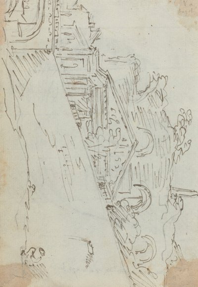 テヴェレ川岸の古代遺跡 作： Augustin Pajou