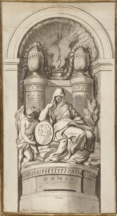 1750年の墓碑の研究 作： Augustin Pajou